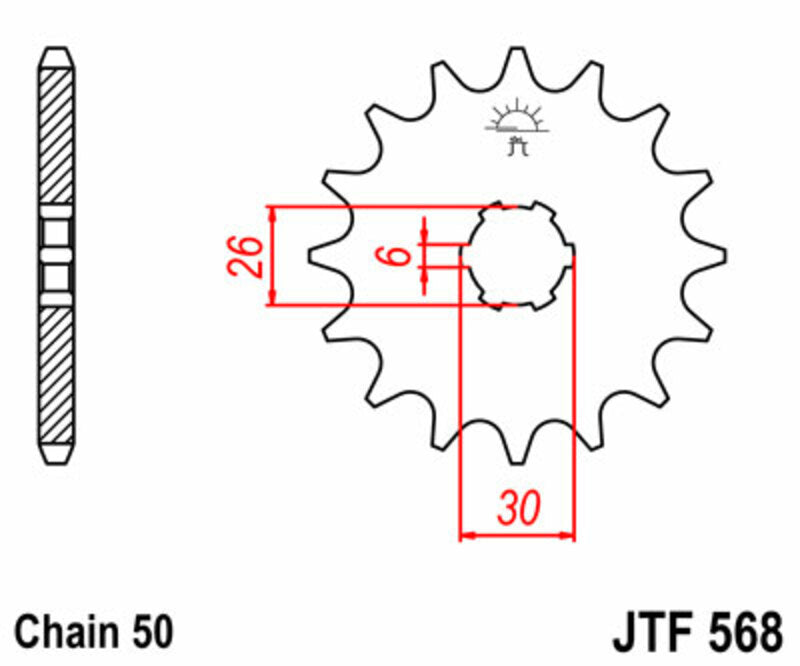 JT SPROCKETS Steel Standard Front Sprocket 568 - 530