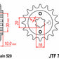 JT SPROCKETS Steel Standard Front Sprocket 711 - 520 - 1077463003