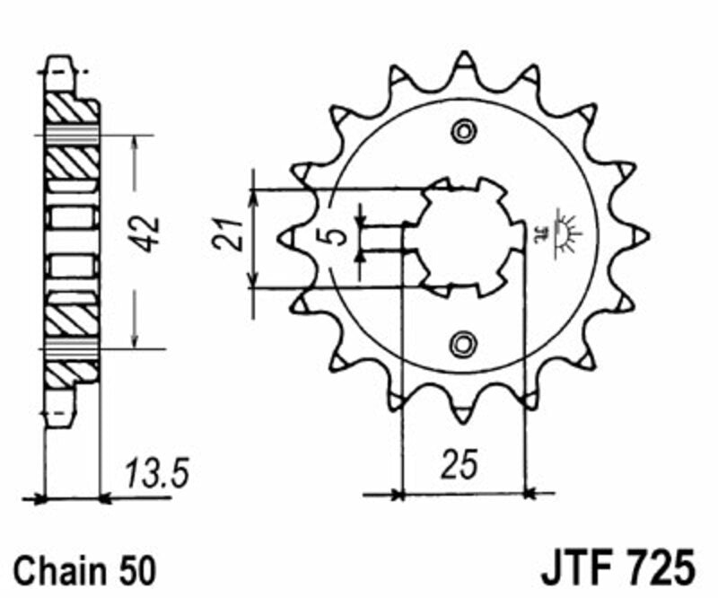 JT SPROCKETS Steel Standard Front Sprocket 725 - 530