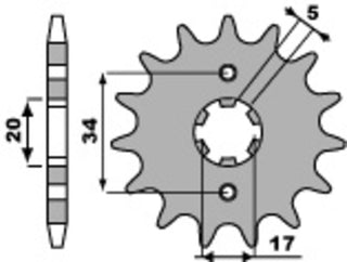 PBR Stahl Standard Kettenrad 2037 - 428 - 1077518004
