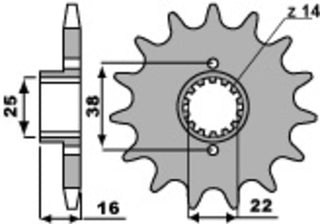 PBR Stahl Standard Kettenrad 2050 - 525 - 1077528001 