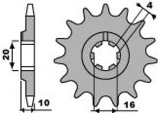 PBR Stahl Standard Kettenrad 2066 - 520 - 1077531001