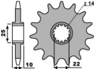 PBR Stahl Standard Kettenrad 2070 - 520 - 1077537002