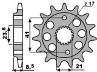 PBR Stahl Standard Kettenrad 2071 - 520 - 1077538002