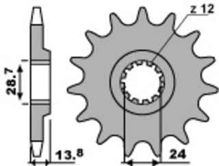 PBR Stahl Standard Kettenrad 2077 - 530 - 1077544002