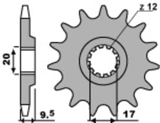 PBR Stahl Standard Kettenrad 2084 - 428 - 1077551003