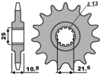 PBR Steel Standard Front Sprocket 2086 - 525 - 1077552002