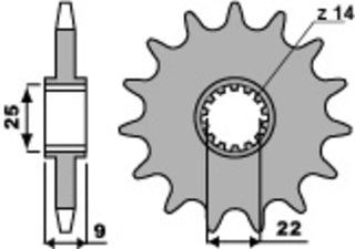 PBR Stahl Standard Kettenrad 2097 - 520 - 1077563002