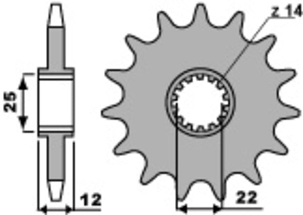 PBR Steel Standard Front Sprocket 2102 - 520 - 1077566002