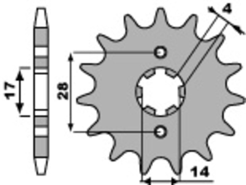 PBR Steel Standard Front Sprocket 2107 - 420 - 1077569003