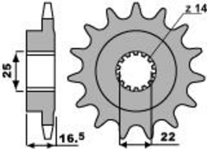 PBR Steel Standard Front Sprocket 2114 - 525 - 1077570002