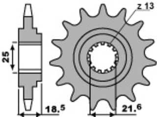 PBR Steel Standard Front Sprocket 2119 - 520 - 1077572002