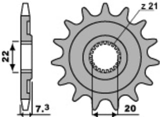 PBR Stahl Standard-Kettenrad 2120 - 520 - 1077574002