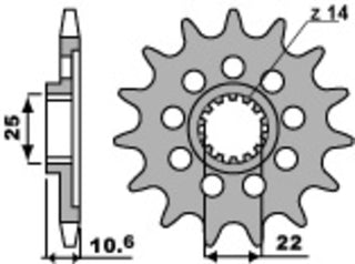 PBR Stahl Standard-Kettenrad 2127 - 520 - 1077577001