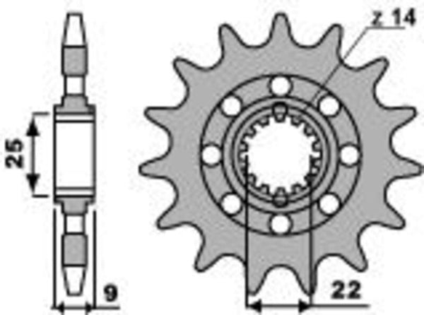 PBR Steel Standard Front Sprocket 2129 - 525 - 1077580002