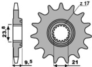 PBR Stahl Standard-Kettenrad 2134 - 520 - 1077583003