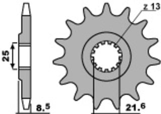 PBR Steel Standard Front Sprocket 2137 - 525 - 1077584004