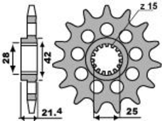 PBR Steel Standard Front Sprocket 2150 - 525 - 1077589001