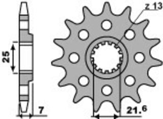 PBR Racing Stahl Standard Kettenrad 2167 - 520 - 1077592004