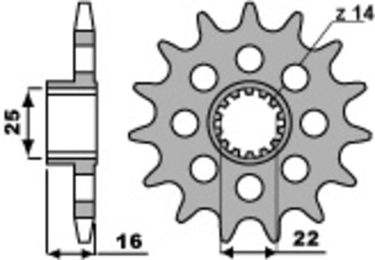 PBR Steel Standard Front Sprocket 2171 - 520 - 1077593002