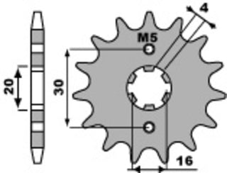 PBR Stahl Standard Kettenrad 2177 - 428 - 1077596002 