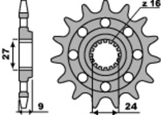 PBR Racing Steel Standard Front Sprocket 2192 - 520 - 1077604003