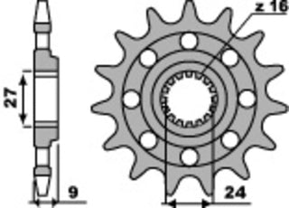 PBR Racing Stahl Standard Kettenrad 2192 - 520 - 1077604003