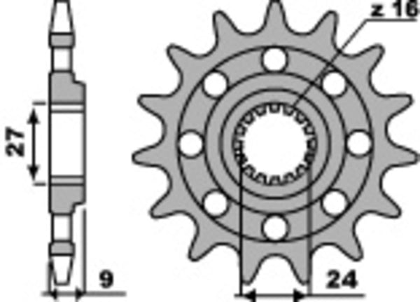 PBR Racing Steel Standard Front Sprocket 2192 - 520 - 1077604003