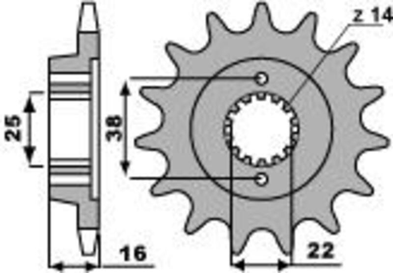 PBR Steel Standard Front Sprocket 2222 - 525 - 1077615002