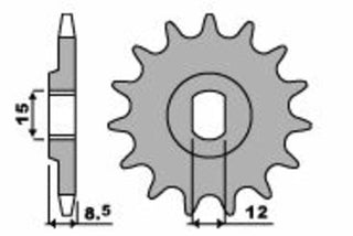 PBR Stahl Standard Kettenrad 2240 - 415 - 1077617001