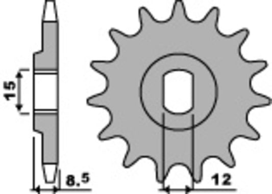 PBR Steel Standard Front Sprocket 2240 - 415 - 1077617002