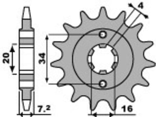 PBR Stahl Standard Kettenrad 2247 - 520 - 1077618002