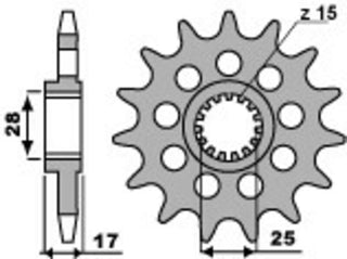 PBR Steel Standard Front Sprocket 2249 - 525