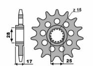 PBR Racing Stahl Standard Kettenrad 2250 - 520 - 1077620004 