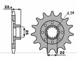 PBR Stahl Standard-Kettenrad 2252 - 520 - 1077621002