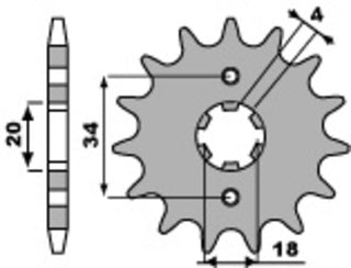 PBR Stahl Standard Kettenrad 259 - 428 - 1077641001