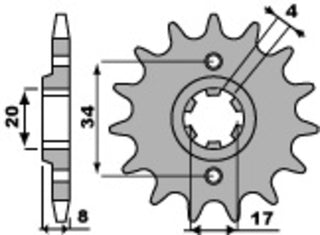 PBR Stahl Standard Kettenrad 267 - 520 - 1077647001 