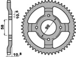 PBR Steel Standard Front Sprocket 274 - 428 - 1077650002