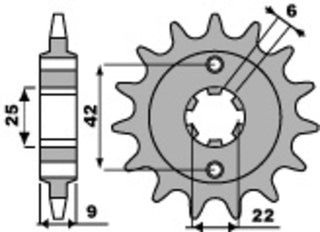 PBR Stahl Standard Kettenrad 276 - 520 - 1077651001