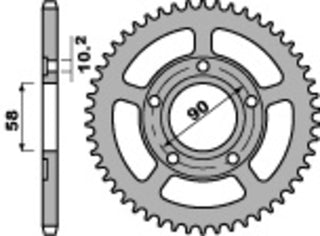 PBR Stahl Standard Kettenrad 281 - 520 - 1077656003