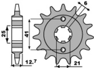PBR Steel Standard Front Sprocket 288 - 530 - 1077658002