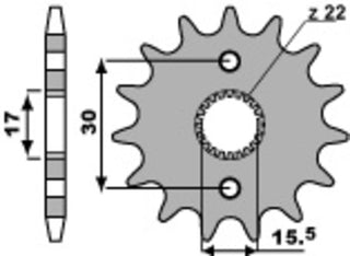 PBR Steel Standard Front Sprocket 332 - 420 - 1077668001
