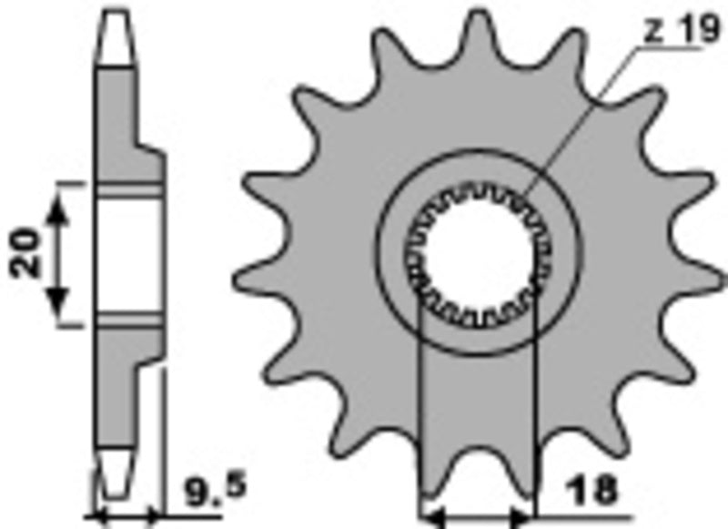 PBR Steel Standard Front Sprocket 333 - 520