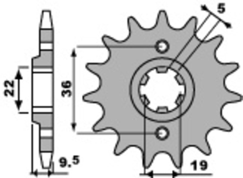PBR Steel Standard Front Sprocket 337 - 520 - 1077673003