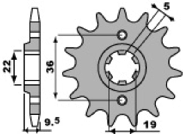 PBR Steel Standard Front Sprocket 337 - 520 - 1077673003