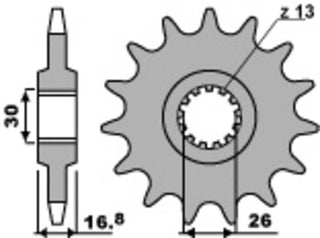 PBR Stahl Standard Kettenrad 347 - 530 - 1077684001 