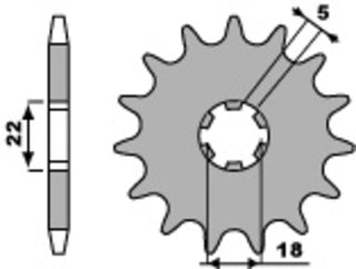 PBR Steel Standard Front Sprocket 423 - 520 - 1077699003