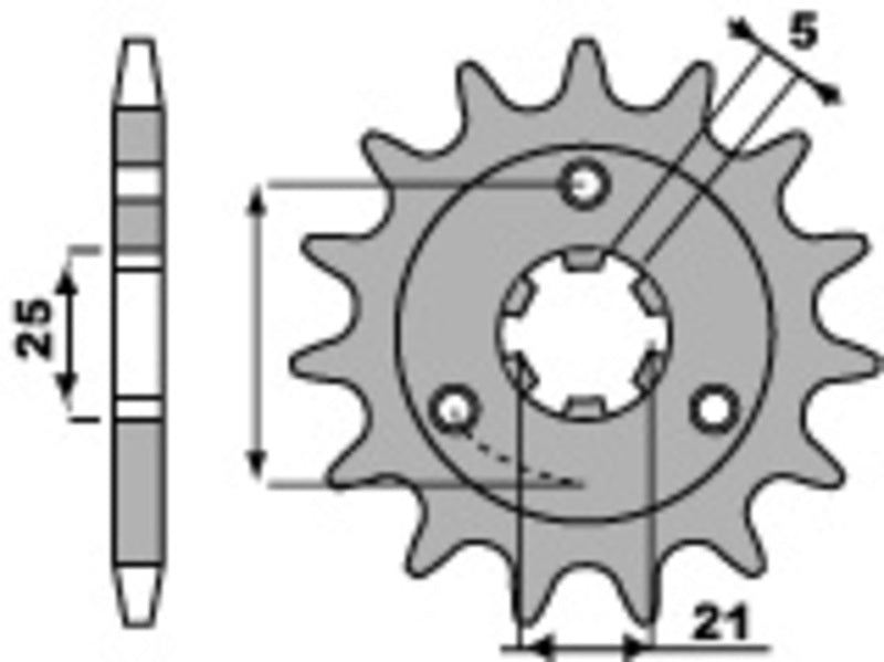 PBR Steel Standard Front Sprocket 424 - 530 - 1077701001