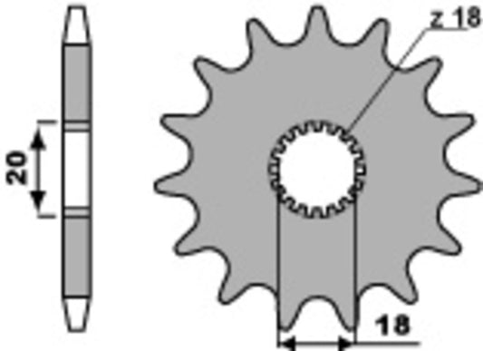 PBR Steel Standard Front Sprocket 426 - 428