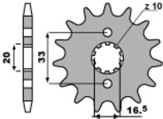 PBR Steel Standard Front Sprocket 430 - 520